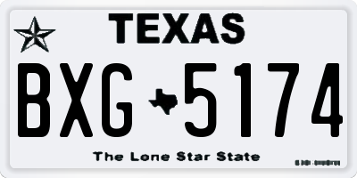 TX license plate BXG5174