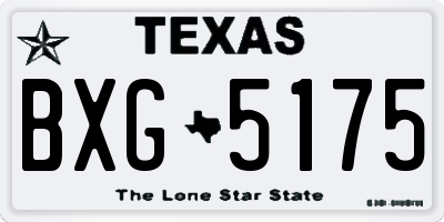 TX license plate BXG5175