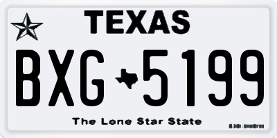 TX license plate BXG5199