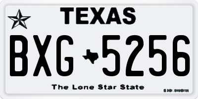 TX license plate BXG5256