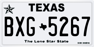 TX license plate BXG5267