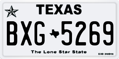 TX license plate BXG5269