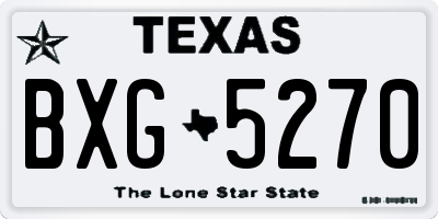 TX license plate BXG5270