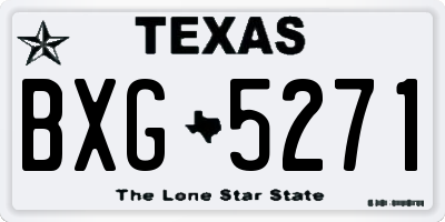 TX license plate BXG5271