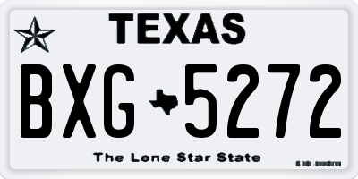 TX license plate BXG5272