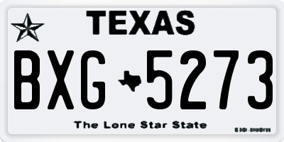TX license plate BXG5273