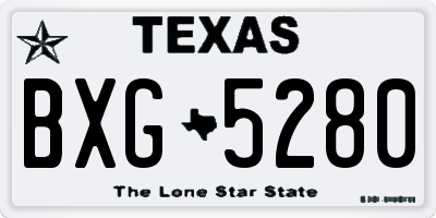 TX license plate BXG5280