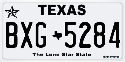 TX license plate BXG5284