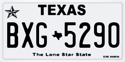 TX license plate BXG5290