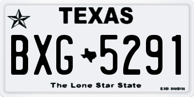 TX license plate BXG5291
