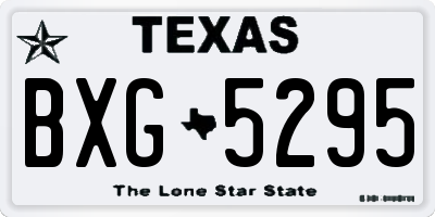 TX license plate BXG5295