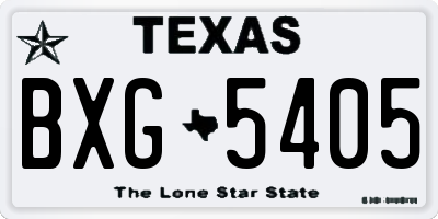 TX license plate BXG5405
