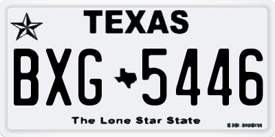 TX license plate BXG5446