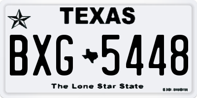 TX license plate BXG5448