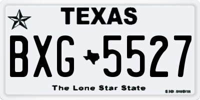 TX license plate BXG5527