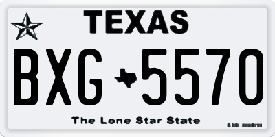 TX license plate BXG5570
