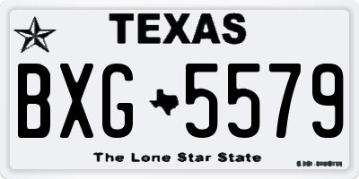 TX license plate BXG5579