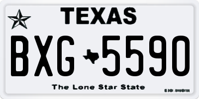 TX license plate BXG5590