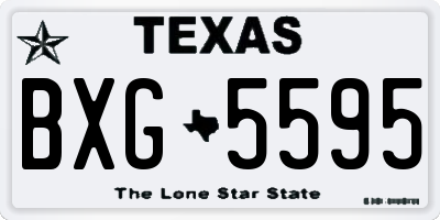 TX license plate BXG5595