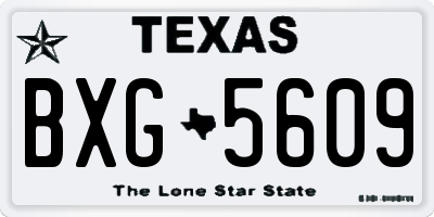 TX license plate BXG5609