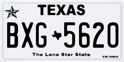 TX license plate BXG5620