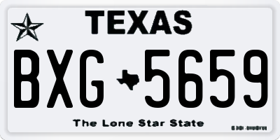 TX license plate BXG5659
