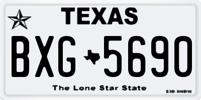 TX license plate BXG5690
