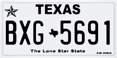TX license plate BXG5691
