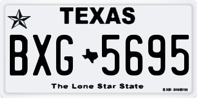 TX license plate BXG5695