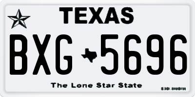 TX license plate BXG5696