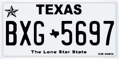 TX license plate BXG5697