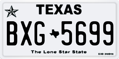 TX license plate BXG5699
