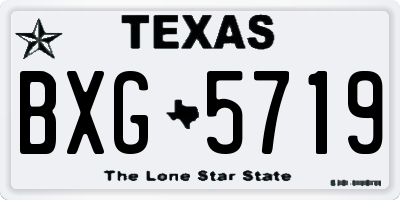 TX license plate BXG5719