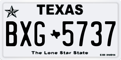 TX license plate BXG5737