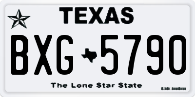TX license plate BXG5790