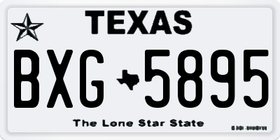 TX license plate BXG5895