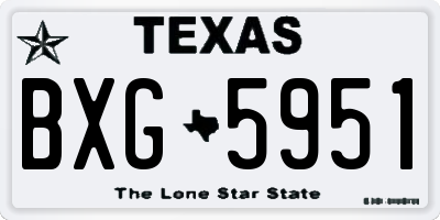 TX license plate BXG5951