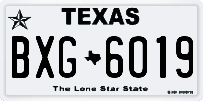 TX license plate BXG6019