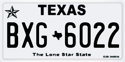 TX license plate BXG6022