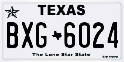 TX license plate BXG6024