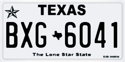TX license plate BXG6041