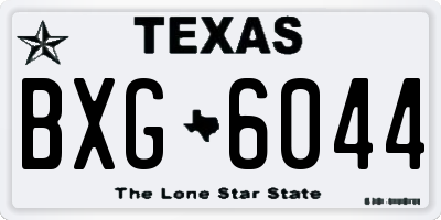 TX license plate BXG6044