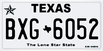 TX license plate BXG6052