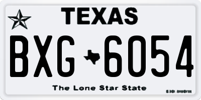 TX license plate BXG6054