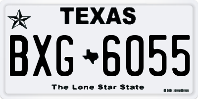 TX license plate BXG6055