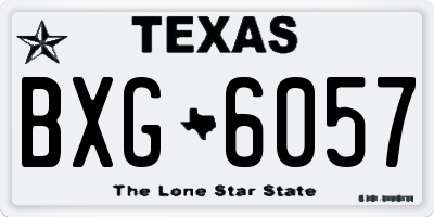 TX license plate BXG6057