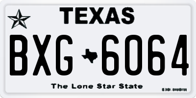 TX license plate BXG6064