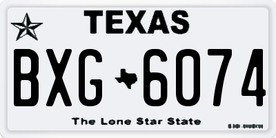 TX license plate BXG6074