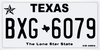 TX license plate BXG6079