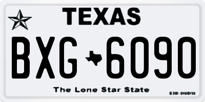TX license plate BXG6090